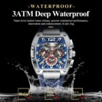 POEDAGAR 9051  Luxury Watches For Men Sport Casual Waterproof Luminous Date Man Wristwatch Chronograph Quartz Silicone Men Watch Reloj - Image 4