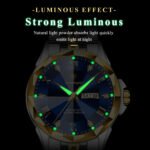 POEDAGAR 698 Fashion Luxury Men Watch Top Original Waterproof Luminous Date Week Man Wristwatch Stainless Steel Quartz Men's Watches - Image 8