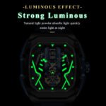 POEDAGAR 694 Men's High Quality Sport Watch - 30m Waterproof Stainless Steel Case, Luminous Dial, Silicone Strap, Nice Watches For Men - Image 7