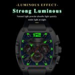 POEDAGAR 9051  Luxury Watches For Men Sport Casual Waterproof Luminous Date Man Wristwatch Chronograph Quartz Silicone Men Watch Reloj - Image 5