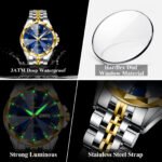 POEDAGAR 698 Fashion Luxury Men Watch Top Original Waterproof Luminous Date Week Man Wristwatch Stainless Steel Quartz Men's Watches - Image 9