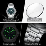 POEDAGAR 696 Nice Top Luxury Men Watch Week Luminous Man Wristwatch Quartz Stainless Steel Male Sport Waterproof Date Men's Watches Reloj - Image 4