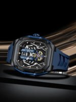 POEDAGAR 694 Men's High Quality Sport Watch - 30m Waterproof Stainless Steel Case, Luminous Dial, Silicone Strap, Nice Watches For Men - Image 5