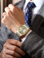 POEDAGAR 675 Fashion Business Men's Watch Luminous Waterproof Week Date Luxury Man Wristwatch Stainless Steel Quartz Watches For Men - Image 4