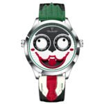 POEDAGAR 676 Clown Halloween Style Top Original Watch For Man Luxury High Quality Waterproof Man Wristwatch Quartz Leather Men's Sports Watches Male Reloj