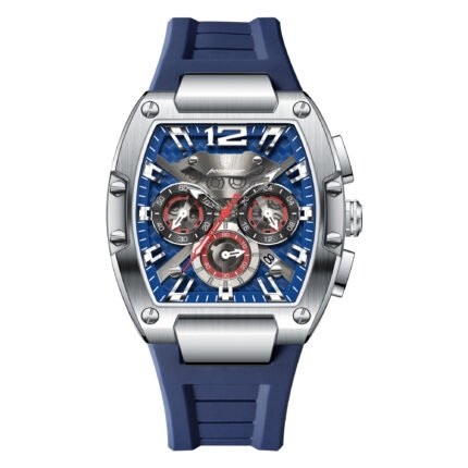 POEDAGAR 9051  Luxury Watches For Men Sport Casual Waterproof Luminous Date Man Wristwatch Chronograph Quartz Silicone Men Watch Reloj