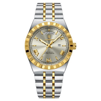 POEDAGAR 675 Fashion Business Men's Watch Luminous Waterproof Week Date Luxury Man Wristwatch Stainless Steel Quartz Watches For Men