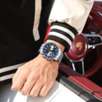 POEDAGAR E122 Luxury LED Men's Watch Dual Time Digital Display Waterproof Date Male Electronic Stainless Steel Watch - Image 10