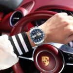 POEDAGAR E122 Luxury LED Men's Watch Dual Time Digital Display Waterproof Date Male Electronic Stainless Steel Watch - Image 7