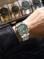 POEDAGAR 984 Fashion Business Men's Watch Luminous Waterproof Week Date Luxury Man Wristwatch Stainless Steel Quartz Watches For Men - Image 11