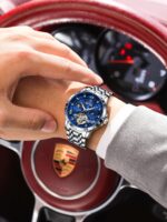 POEDAGAR 1420 Top Original Men Clock Automatic Mechanical Stainless Steel Men's Watches Calendar Hollow Tourbillon Man Watch Male - Image 9