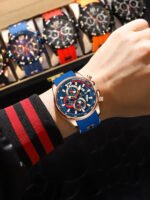 POEDAGAR 898  Luxury Military Men Watch Calendar Chronograph Waterproof Luminous Man Wristwatch Fashion Silicone Quartz Men's Watches - Image 9