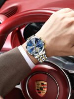 POEDAGAR 1422 Luxury Men Watch Fashion Waterproof Hollow Tourbillon Man Wristwatch Automatic Mechanical Stainless Steel Men's Watches - Image 10
