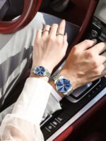 POEDAGAR 852 + 3078 Top Fashion Watches For Couple Waterproof Date Week Couple's Watches Quartz Stainless Steel Couple Watch Lovers Set+Box - Image 13