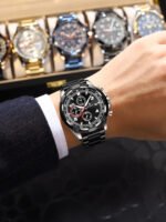 POEDAGAR 685 Top Original Watch For Men Date Waterproof Luminous Chronograph Man Clock Military Stainless Steel Men's Quartz Watches - Image 11