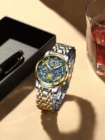 POEDAGAR 984 Fashion Business Men's Watch Luminous Waterproof Week Date Luxury Man Wristwatch Stainless Steel Quartz Watches For Men - Image 14