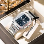 POEDAGAR 672 Classic Business Square Men's Watch Luminous Waterproof Week Date Luxury Man Wristwatch Stainless Steel Quartz Watches For Men - Image 3