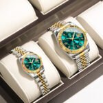 POEDAGAR 910 + 780 Top Fashion Watches For Couple Waterproof Date Week Couple's Watches Quartz Stainless Steel Couple Watch Lovers Set+Box - Image 2