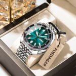 POEDAGAR 682 Luxury Sports Men Wristwatch Quartz Luminous Waterproof Calendar Week Man Clock Stainless Steel Men's Watches - Image 2