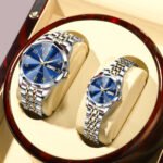 POEDAGAR 852 + 3078 Top Fashion Watches For Couple Waterproof Date Week Couple's Watches Quartz Stainless Steel Couple Watch Lovers Set+Box - Image 5