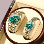POEDAGAR 910 + 780 Top Fashion Watches For Couple Waterproof Date Week Couple's Watches Quartz Stainless Steel Couple Watch Lovers Set+Box - Image 3