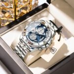 ​POEDAGAR 695 Watches for Men Sports Quartz Fashion Stainless Steel Mens Watch Luxury Brand Casual Chronograph Male Clock - Image 2