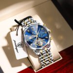 POEDAGAR 1422 Luxury Men Watch Fashion Waterproof Hollow Tourbillon Man Wristwatch Automatic Mechanical Stainless Steel Men's Watches - Image 3