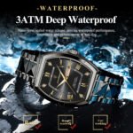 POEDAGAR 958 Waterproof Luminous Wine Barrel Shaped Quartz Watch Calendar Business Watch Reloj - Image 4