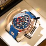 POEDAGAR 898  Luxury Military Men Watch Calendar Chronograph Waterproof Luminous Man Wristwatch Fashion Silicone Quartz Men's Watches - Image 4