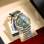 POEDAGAR 984 Fashion Business Men's Watch Luminous Waterproof Week Date Luxury Man Wristwatch Stainless Steel Quartz Watches For Men - Image 6