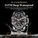 POEDAGAR 685 Top Original Watch For Men Date Waterproof Luminous Chronograph Man Clock Military Stainless Steel Men's Quartz Watches - Image 4