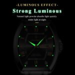 POEDAGAR 958 Waterproof Luminous Wine Barrel Shaped Quartz Watch Calendar Business Watch Reloj - Image 5