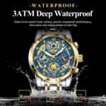 POEDAGAR 984 Fashion Business Men's Watch Luminous Waterproof Week Date Luxury Man Wristwatch Stainless Steel Quartz Watches For Men - Image 8