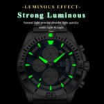 ​POEDAGAR 695 Watches for Men Sports Quartz Fashion Stainless Steel Mens Watch Luxury Brand Casual Chronograph Male Clock - Image 6