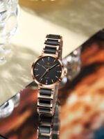 ​POEDAGAR 505 Fashion Women Watches Relogio Feminino Luxury Rose Gold Watch Ladies Quartz Wrist Watch Ceramic Strap Clock Reloj - Image 6
