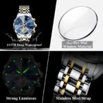 POEDAGAR 1422 Luxury Men Watch Fashion Waterproof Hollow Tourbillon Man Wristwatch Automatic Mechanical Stainless Steel Men's Watches - Image 7