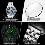 ​POEDAGAR 695 Watches for Men Sports Quartz Fashion Stainless Steel Mens Watch Luxury Brand Casual Chronograph Male Clock - Image 7