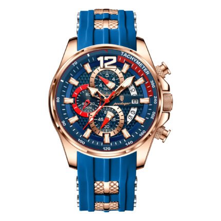 POEDAGAR 898  Luxury Military Men Watch Calendar Chronograph Waterproof Luminous Man Wristwatch Fashion Silicone Quartz Men's Watches