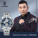 ​POEDAGAR 695 Watches for Men Sports Quartz Fashion Stainless Steel Mens Watch Luxury Brand Casual Chronograph Male Clock - Image 5