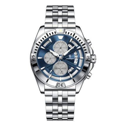 ​POEDAGAR 695 Watches for Men Sports Quartz Fashion Stainless Steel Mens Watch Luxury Brand Casual Chronograph Male Clock