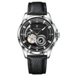 POEDAGAR 1427 High Quality Luxury Men Watch Fashion Hollow Tourbillon Man Clock Automatic Mechanical Leather Men's Watches Male Reloj