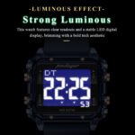 POEDAGAR E123 Top Fashion Sports Men Watch Waterproof Week Date Alarm Man Wristwatch Silicone Strap LED Electronic Men's Watches Male - Image 8