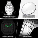 POEDAGAR 608 Fashion Creative Men's Watches Waterproof Luminous Date Week Men Watch Silicone Unique Quartz Man Wristwatch Male Reloj - Image 8